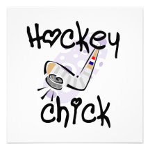 Hockey Chick T-shirts and Gifts Custom Announcement