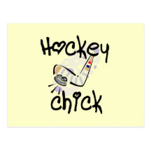 Hockey Chick T-shirts and Gifts Post Card