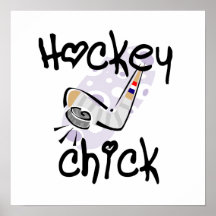Hockey Chick T-shirts and Gifts Print