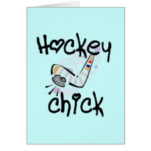 Hockey Chick Tshirts and Gifts Cards