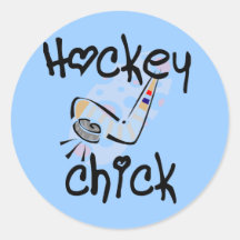 Hockey Chick Tshirts and Gifts Stickers