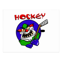 Hockey Clown Post Cards