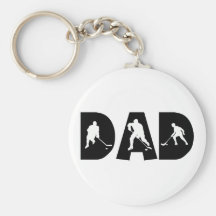 Hockey Dad Gift Keychain