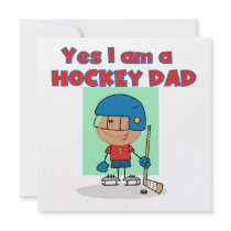 Hockey Dad T-shirts and Gifts Custom Invites