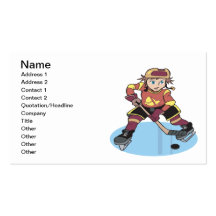 Hockey de la jeunesse cartes de visite professionnelles