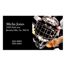 Hockey Gear Grunge Style Business Card Templates