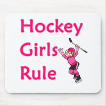 Hockey Girls Rule Mousepads