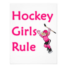 Hockey Girls Rule Personalized Invites