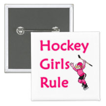 Hockey Girls Rule Pin
