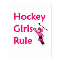 Hockey Girls Rule Postcard
