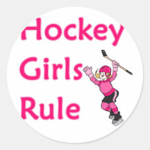 Hockey Girls Rule Sticker