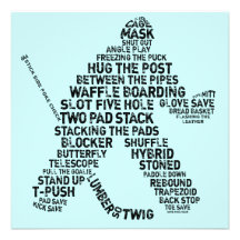 Hockey Goalie Invitations