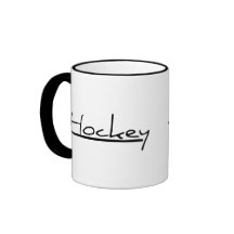 Hockey - Hockey With Hockey Stick Coffee Mugs