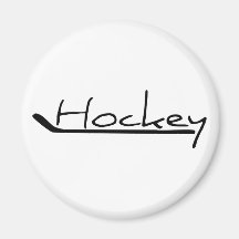 Hockey - Hockey With Hockey Stick Fridge Magnets