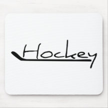 Hockey - Hockey With Hockey Stick Mousepads