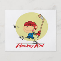 hockey kid ice hockey player cartoon design flyer design