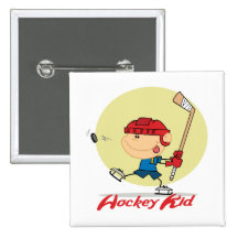 hockey kid ice hockey player cartoon design pin