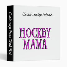 Hockey Mama Hot Pink T-shirts and Gifts Vinyl Binders