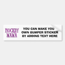 Hockey Mama Hot Pink T-shirts and Gifts Bumper Sticker