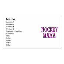 Hockey Mama Hot Pink T-shirts and Gifts Business Cards