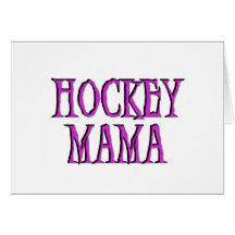 Hockey Mama Hot Pink T-shirts and Gifts Greeting Card