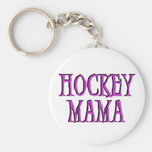 Hockey Mama Hot Pink T-shirts and Gifts Key Chains