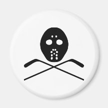 Hockey Mask and clubs crossed Magnet