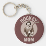 Hockey Mom dark keychain