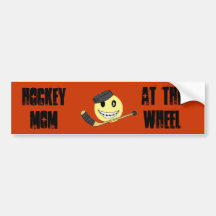 Hockey mom driving! bumper sticker