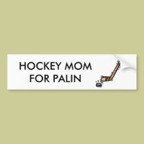 HOCKEY MOM FOR PALIN BUMPER STICKER bumper stickers