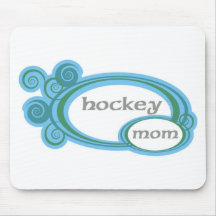 Hockey Mom Swirl Mouse Pads