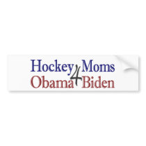 Hockey Moms 4 Obama Biden Bumper Stickers