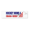 Hockey Moms for Obama Biden bumper stickers