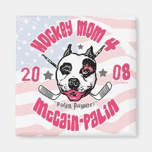 Hockey Moms Pit Bull Lipstick 2 Refrigerator Magnet