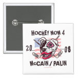 Hockey Moms Pit Bull Lipstick Buttons