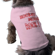 Hockey Moms Rock ! (red) Dog Tshirt