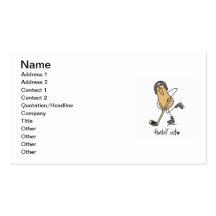Hockey Nut T-shirts and Gifts Business Card Template