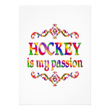 Hockey Passion Custom Invites