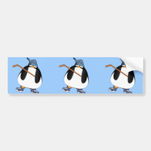 Hockey Penguin Bumper Stickers
