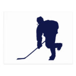 Hockey_Player_Blue Post Card