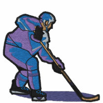 Hockey Player Embroidered Shirt