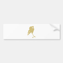 hockey player gold bumper stickers