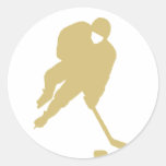 hockey player gold sticker