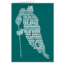 Hockey Player Text Art Card