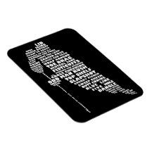 Hockey Player Typography Magnet