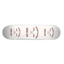 Hockey Players Puck Off Skateboards