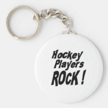 Hockey Players Rock! Keychain