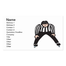 Hockey Referee Business Cards