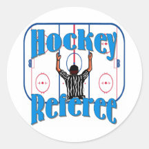Hockey Referee Round Sticker