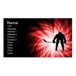 Hockey rouge cartes de visite professionnelles